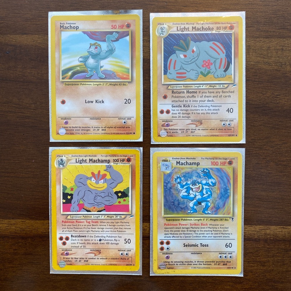 VINTAGE Pokémon cards Machamp evolution SET 🎁